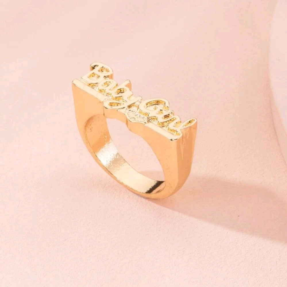 ❥NEW "BABYGIRL" Gold Fashion Ring Sz 6 ❥